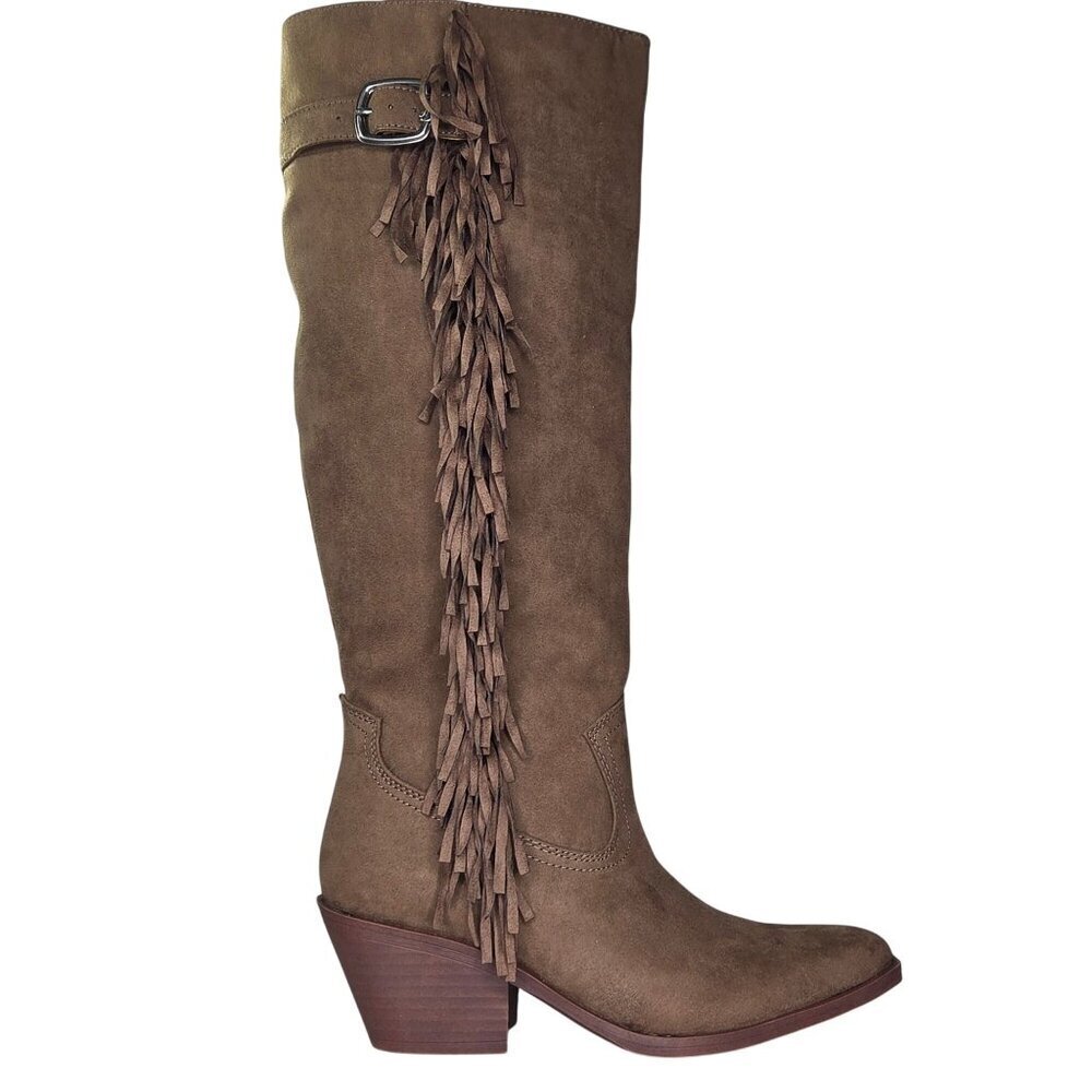 Sam and Libby Farrah Western Fringe Knee High Boots